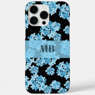 hydrangea floral name initials monogram unique iPhone 16 pro max case