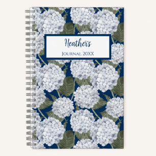 Hydrangea Floral Personalized Journal Notebook