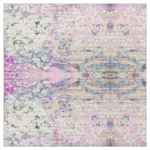 Hydrangea Floral Pink Chic Country Vintage Fabric