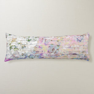 Hydrangea Floral Pink Country Vintage Wood Body Cushion