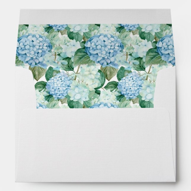 Hydrangea Floral Print Envelope (Back (Bottom))