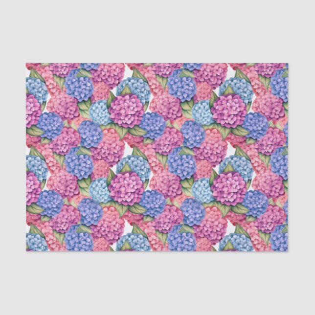 Hydrangea Floral  Tissue Paper (Front)