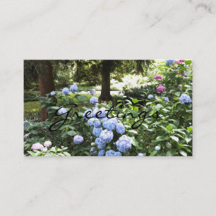 Hydrangea Floral Trees Nature Photography Business Card