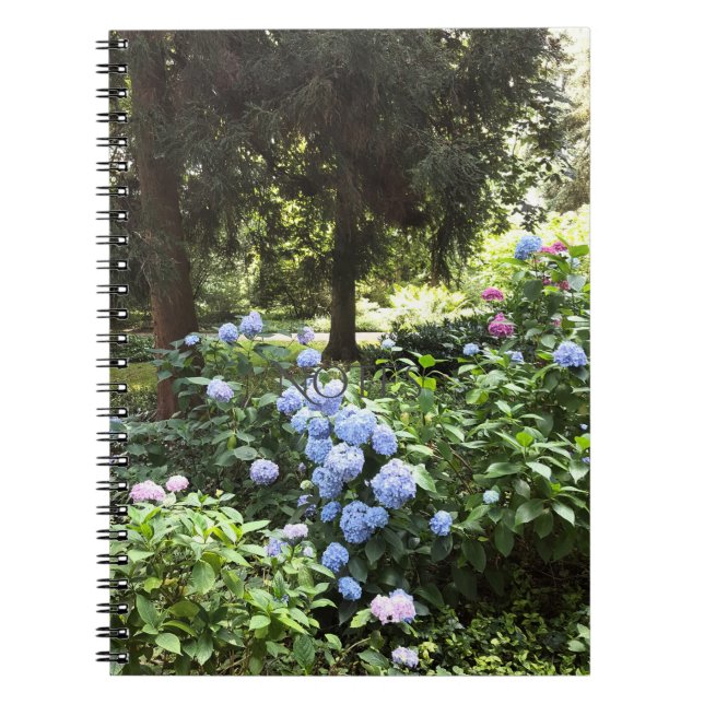 Hydrangea Floral Trees Nature Photography Spiral Notebook (Front)