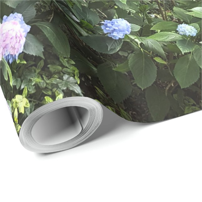 Hydrangea Floral Trees Nature Photography Wrapping Paper (Roll Corner)