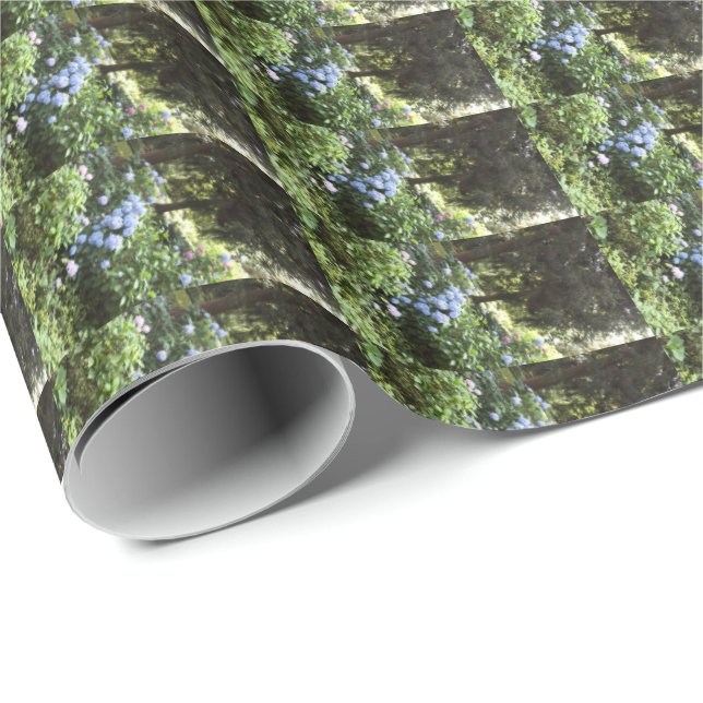 Hydrangea Floral Trees Nature Photography Wrapping Paper (Roll Corner)