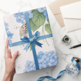 Hydrangea Floral Wrapping Paper | Elegant Garden 