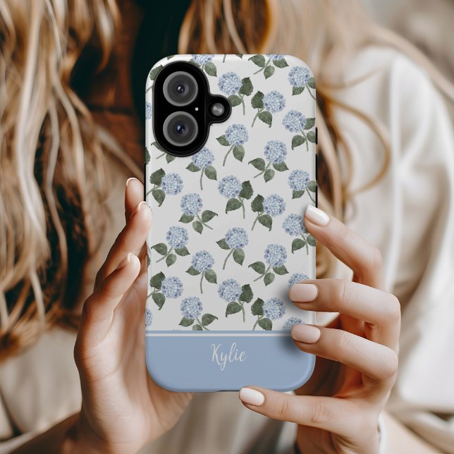 Hydrangea Flower Blue MagSafe Tough (Hydrangea Bloom blue phone case)