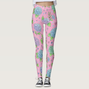 Hydrangea Flower Leggings