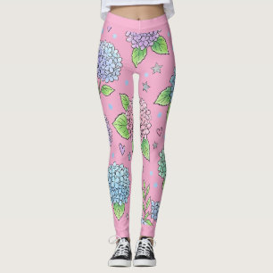 Hydrangea Flower Leggings
