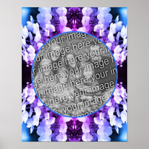 Hydrangea Flower Tinted Frame Add Your Photo    Poster
