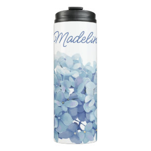 Hydrangea flowers custom name thermal tumbler