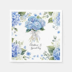 Hydrangea flowers flora florist lover watercolor Napkin