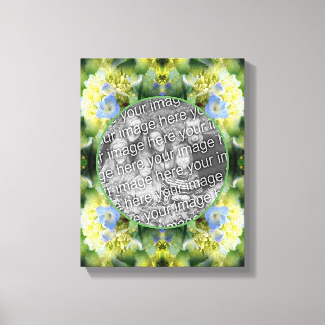 Hydrangea Flowers Frame Create Your Own Photo Canvas Print (Front)