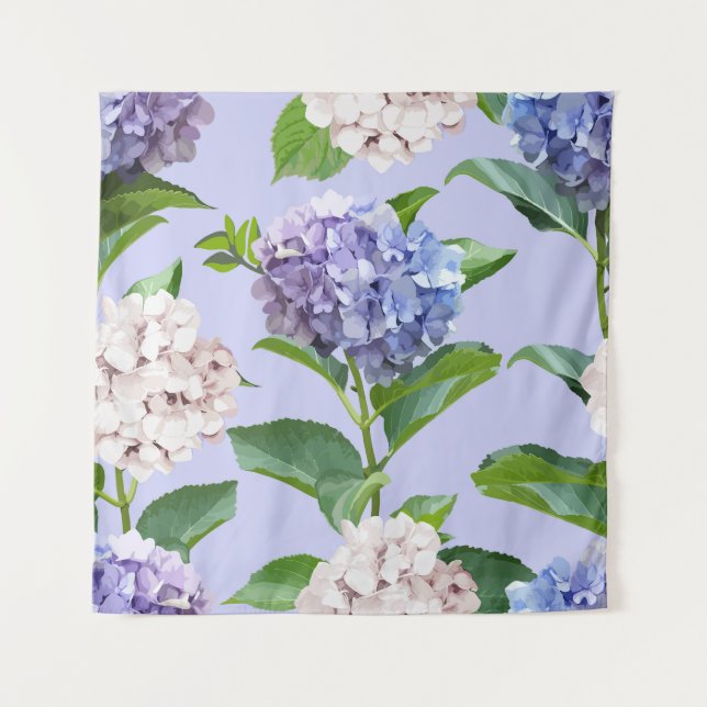 Hydrangea flowers: multicolor floral texture. tapestry (Front)