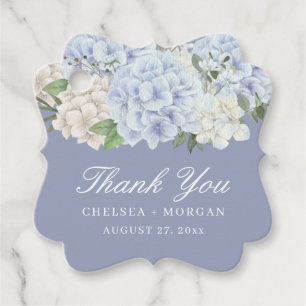 Hydrangea Flowers Periwinkle Purple Wedding Party Favour Tags
