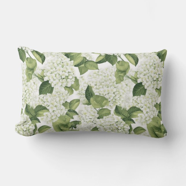Hydrangea Flowers Pillow (Front)