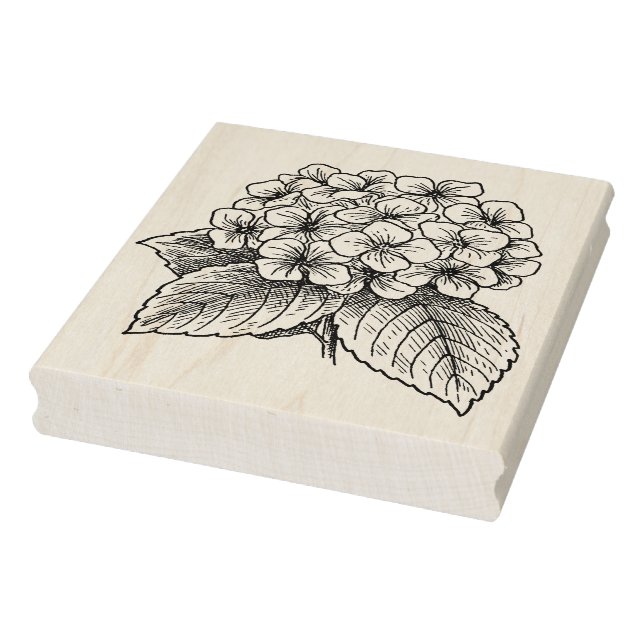Hydrangea Flowers Rubber Stamp (Stamp)