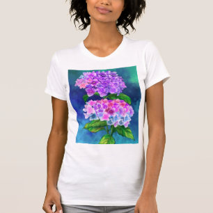 Hydrangea Flowers T-Shirt Drawing