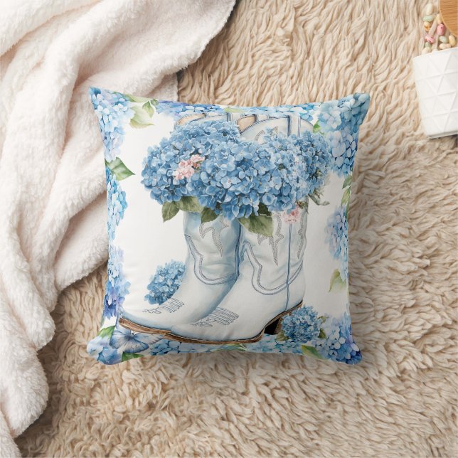  Hydrangea flowers  watercolor Cushion (Blanket)