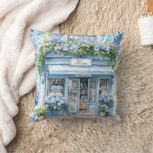  Hydrangea flowers  watercolor Cushion