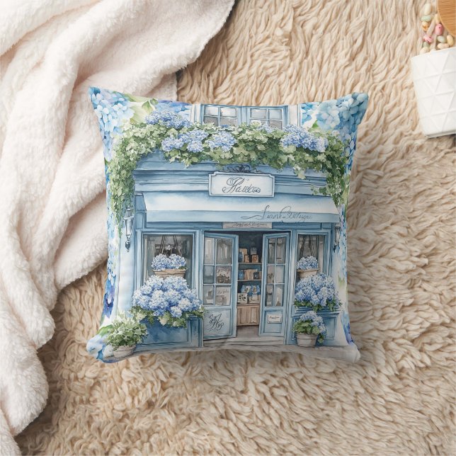  Hydrangea flowers  watercolor Cushion (Blanket)