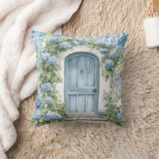  Hydrangea flowers  watercolor Cushion (Blanket)