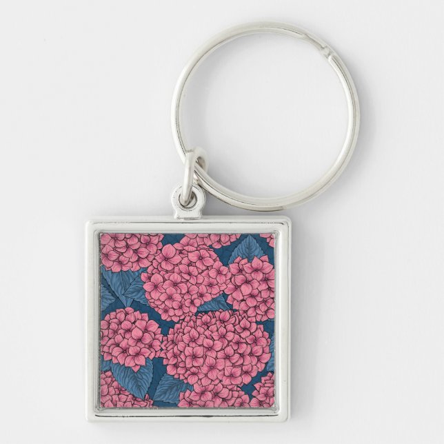 Hydrangea garden key ring (Front)