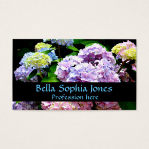 Hydrangea garden, pink, blue, purple floral