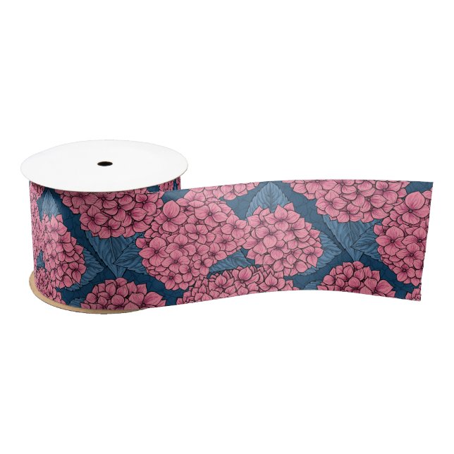Hydrangea garden satin ribbon (Spool)