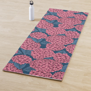 Hydrangea garden yoga mat