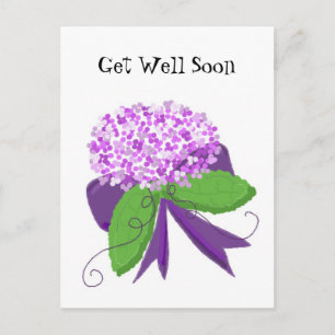 Hydrangea Get Well Soon Postcard