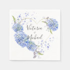 Hydrangea Gold Heart Watercolor Wedding