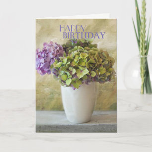Hydrangea - Happy Birthday Friend Card