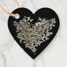 Hydrangea Heart Botanical Gift Tags