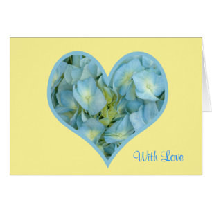 Hydrangea Heart Customisable Text