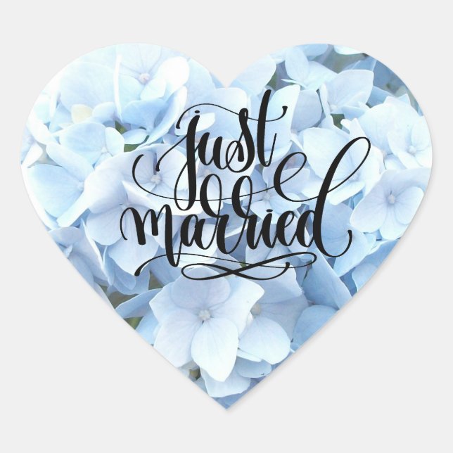 Hydrangea Heart Stickers (Front)