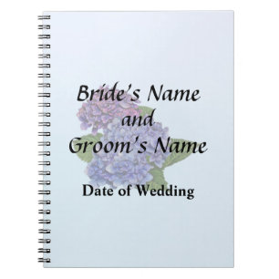 Hydrangea in Shades of Purple Wedding Products Notebook