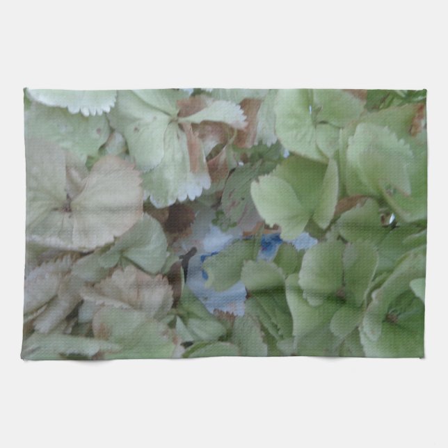 Hydrangea leaves tea towel (Horizontal)