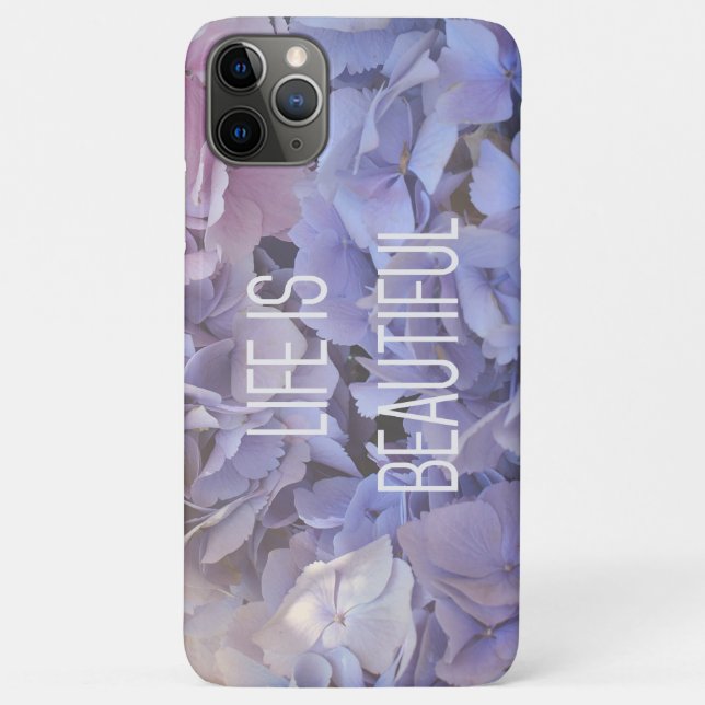 Hydrangea Life Is Beautiful Purple Phone case (Back)