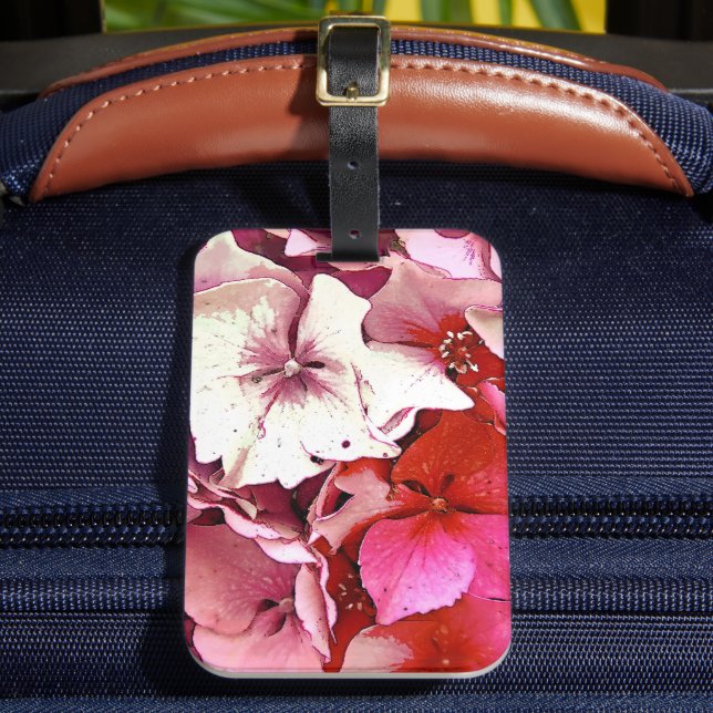 HYDRANGEA LUGGAGE TAG (Front Insitu 2)