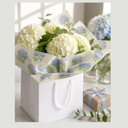 Hydrangea Luxe Floral Tissue Paper | Elegant Blue