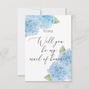 Hydrangea Maid of Honour Card