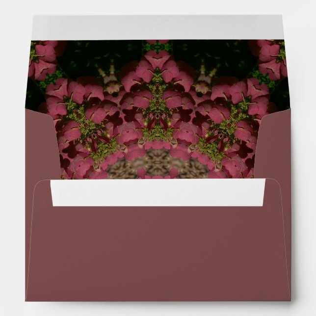 Hydrangea Mandala Mauve Envelope (Back (Bottom))