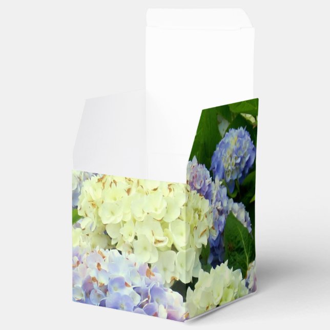 Hydrangea Mix-PARTY FAVOR BOX, square style Favour Box (Opened)