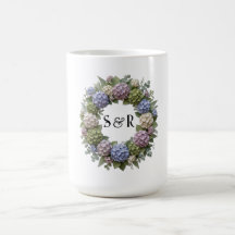 Hydrangea Monogram Wedding