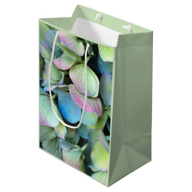 HYDRANGEA  Multi-colour petals --- Medium Gift Bag (Front Angled)