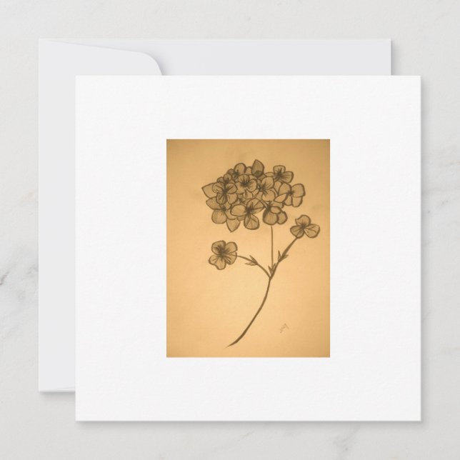 Hydrangea muted Invitation/ Greeting card (Front)