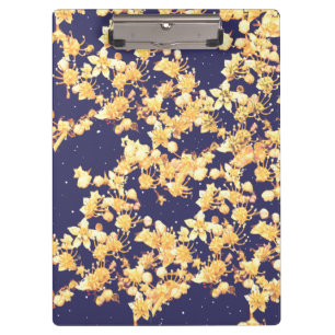 hydrangea night and gold clipboard