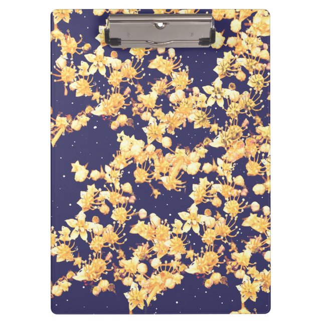 hydrangea night and gold clipboard (Front)